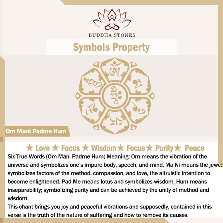 Buddha Stones Dorje Vajra Om Mani Padme Hum Peace Love Miedziana Bransoletka Łańcuszkowa