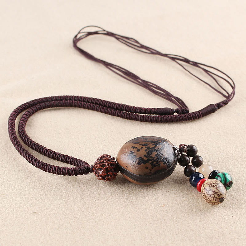 Buddha Stones Bodhi Nasiona Lotosu Mądrość Naszyjnik Harmonia Wisiorek - Nasiona Bodhi i Rudraksha Nasiona Bodhi - image 13