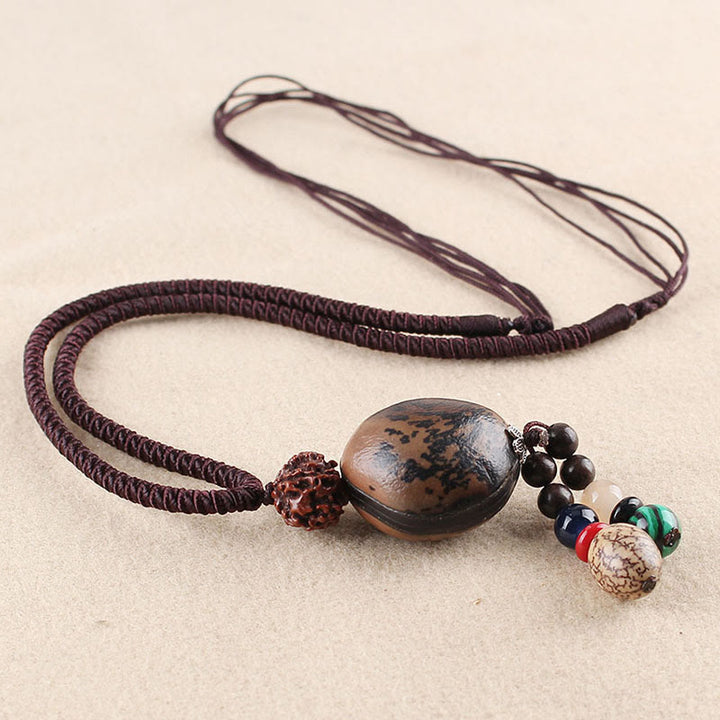 Buddha Stones Bodhi Nasiona Lotosu Mądrość Naszyjnik Harmonia Wisiorek - Nasiona Bodhi i Rudraksha Nasiona Bodhi - image 13