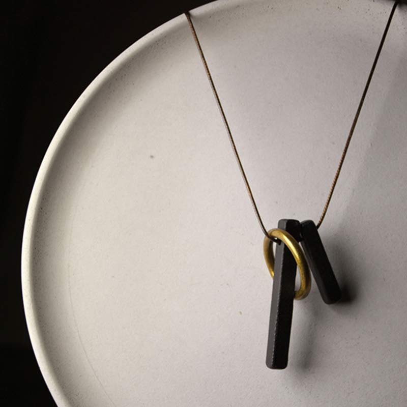 Buddha Stones Zen Circle Ebony Wood Enlightenment Wisiorek - image 9