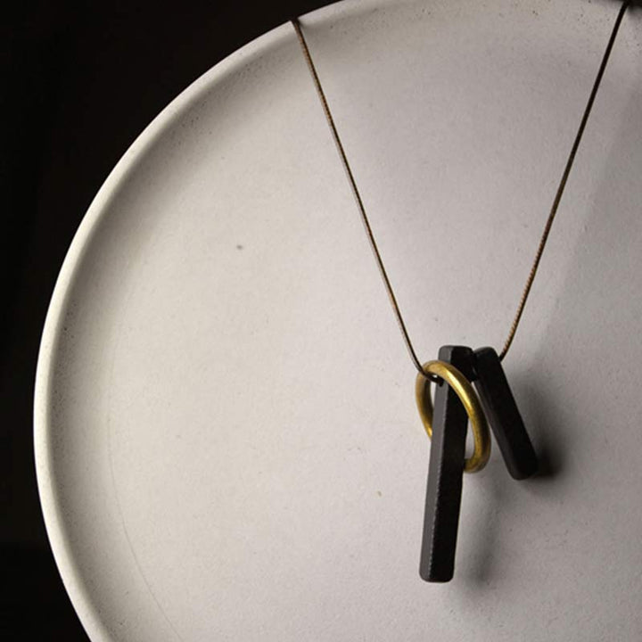 Buddha Stones Zen Circle Ebony Wood Enlightenment Wisiorek - image 9