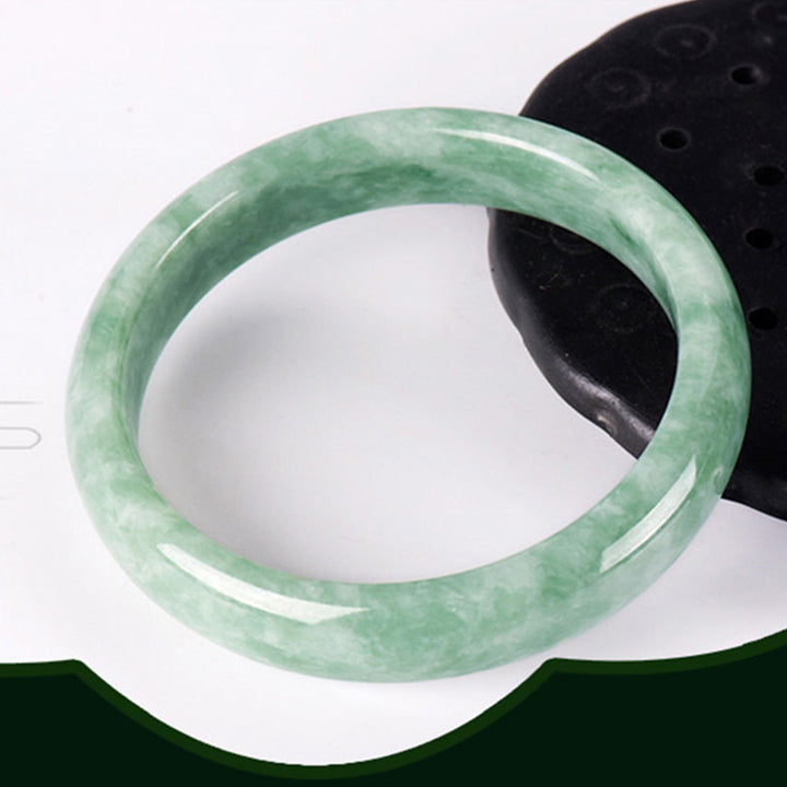 Bransoletka z naturalnego jadeitu z Buddha Stones Prosperity