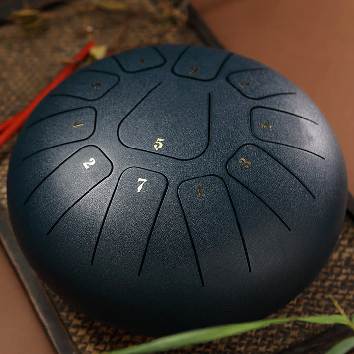 Buddha Stones stalowy językowy Dźwięk uzdrawiający uważność medytacja joga zestaw perkusyjny 11 nut 8 cali - Łupkowoszary - image 17