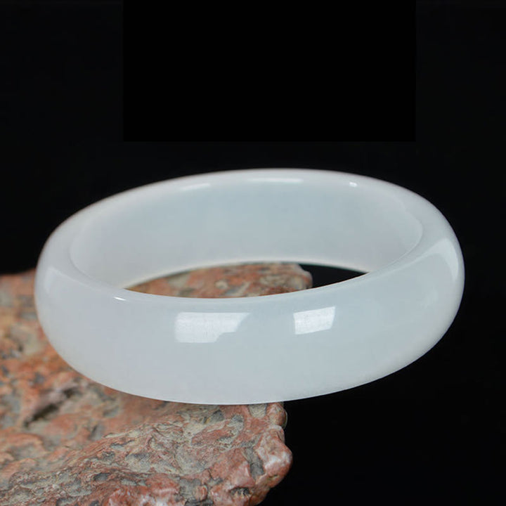 Buddha Stones Naturalny Złoty Jedwabny Jadeit Bransoletka Bogactwo Szczęście Bangle
