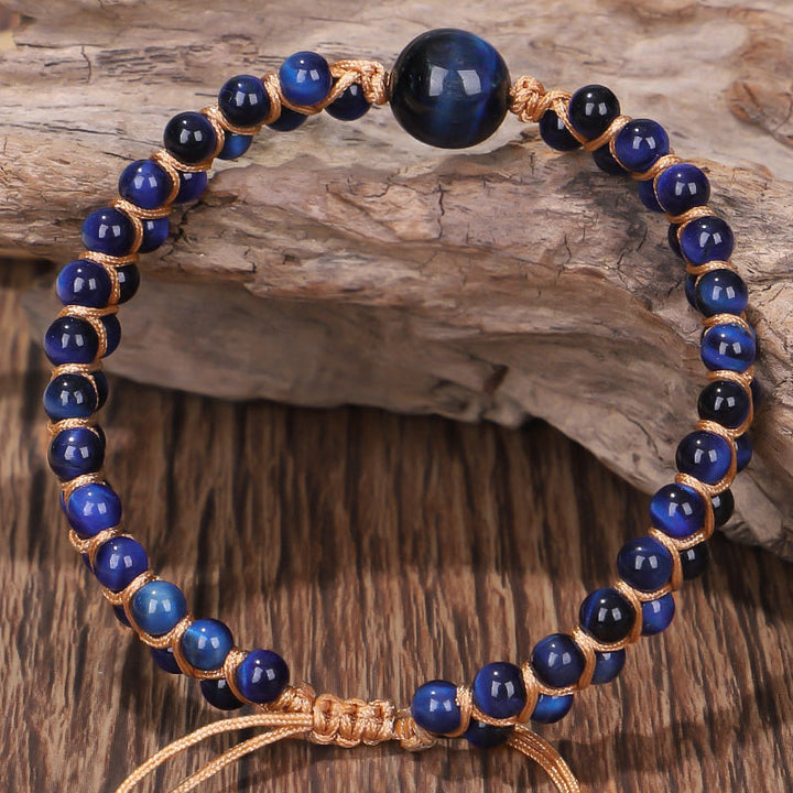 Bransoletka ochronna z kamieni Buddha Stones Divine Blue Tiger Eye