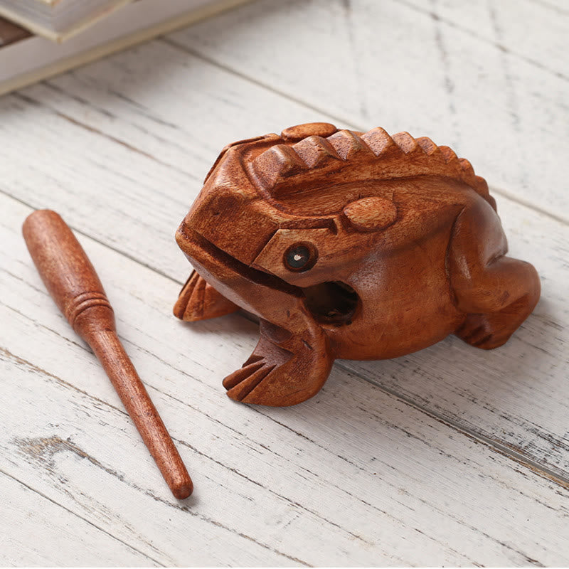 Buddha Stones ręcznie robione FengShui bogactwo szczęście żaba miniaturowa drewniana rechocząca żaba dekoracja Guiro