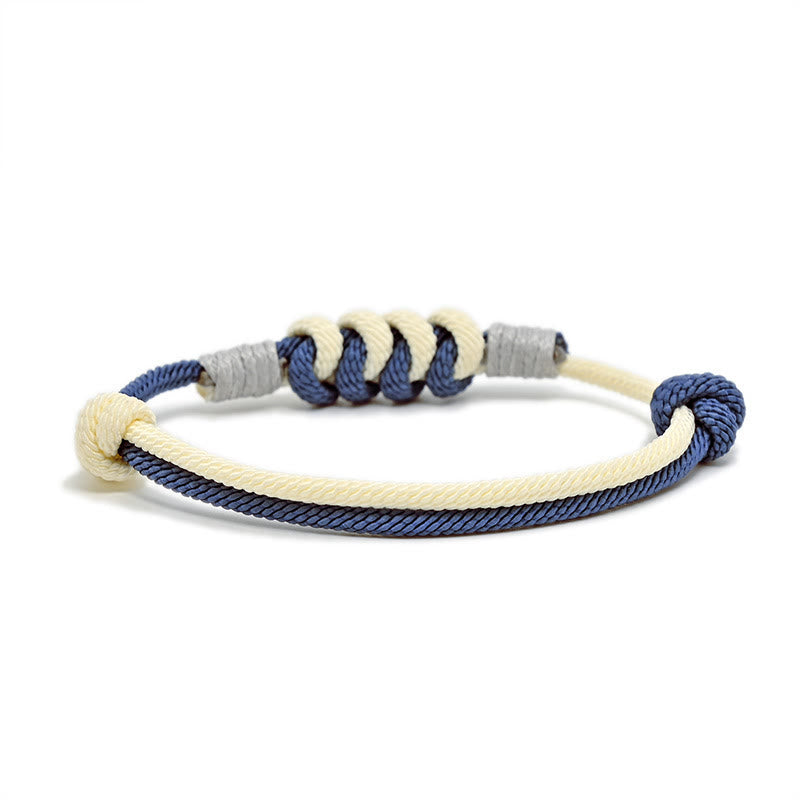 Bransoletka z warkoczem ze sznurka Buddha Stones w prostym wzornictwie King Kong Knot Strength