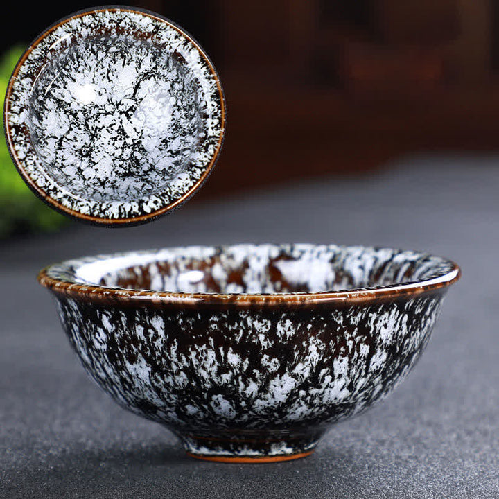 Buddha Stones Kolorowe Ceramiczne Filiżanki Do Herbaty Domowe Biuro Filiżanki Do Herbaty - Czarno-biały - image 61