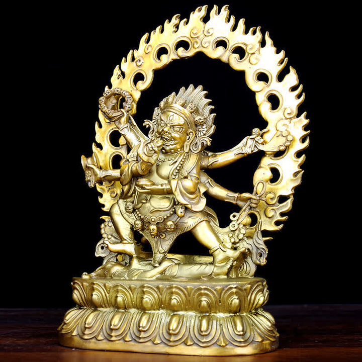 Tybetańska figurka Mahakali Bodhisattwy Współczucie Miedziana statua Dekoracja