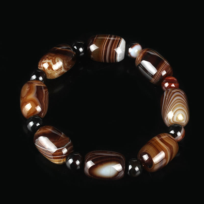 Bransoletka Buddha Stones Natural Sardonyx Courage Happiness