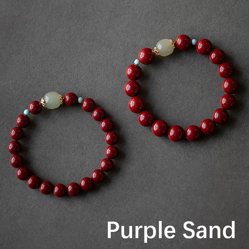 Bransoletka z Buddha Stones Cinnabar Green Aventurine Fortune Luck