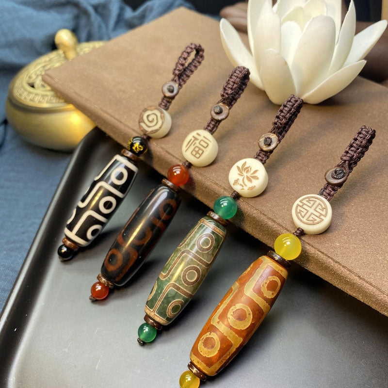 Buddha Stones Tybetańskie Dziewięciooczne Koraliki Dzi Bogactwo Dekoracja