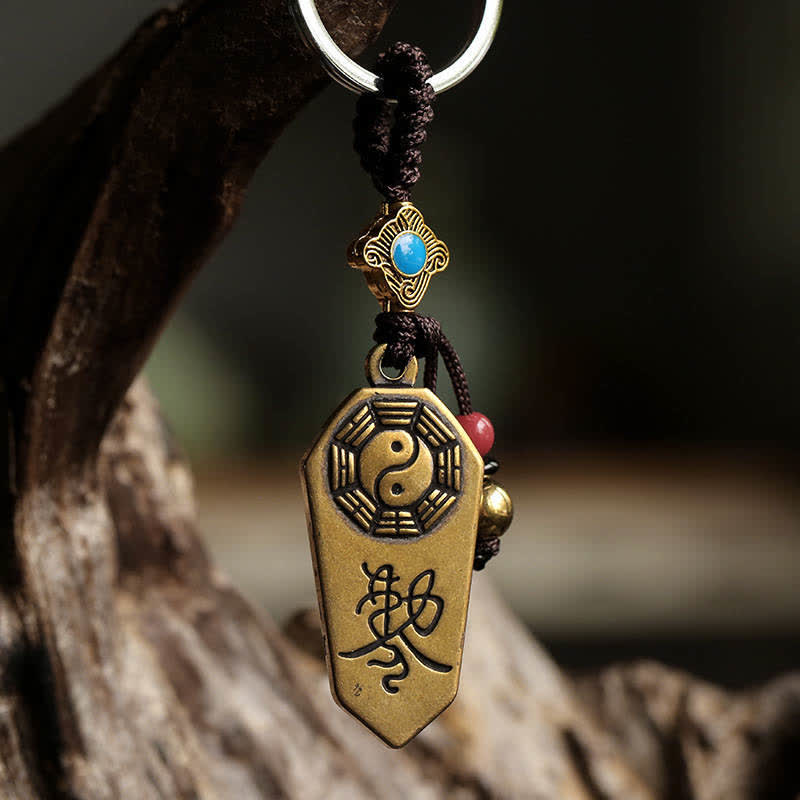 Brelok do kluczy z równowagą pokoju Feng Shui Bagua Yin Yang