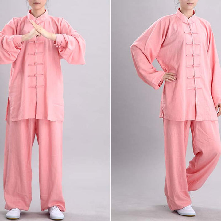 Buddha Stones Medytacja Zen Modlitwa Duchowa Tai Chi Qigong Praktyka Unisex Haft Odzież Zestaw - image 9
