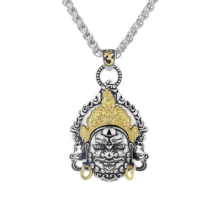 Buddha Stones Żółty Bóg Bogactwa Amulet Miedziany Naszyjnik Szczęścia Wisiorek