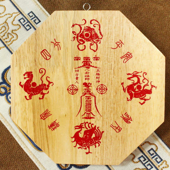 Feng Shui Bagua Mapa Peach Wood Równowaga Energii Lustro - image 2