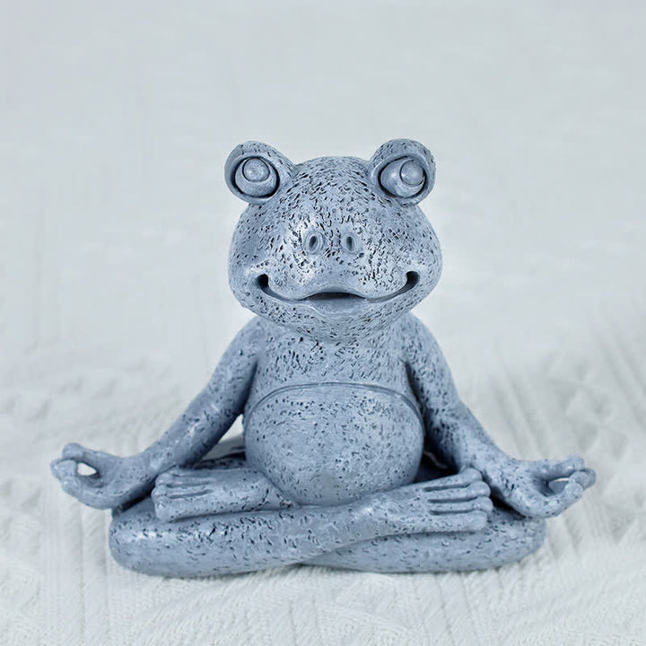 Medytujący Zen Pies Kot Żaba Dekoracja - Żaba Medytacyjna 12,8 cm x 5,5 cm x 10,3 cm (300 g) - image 10