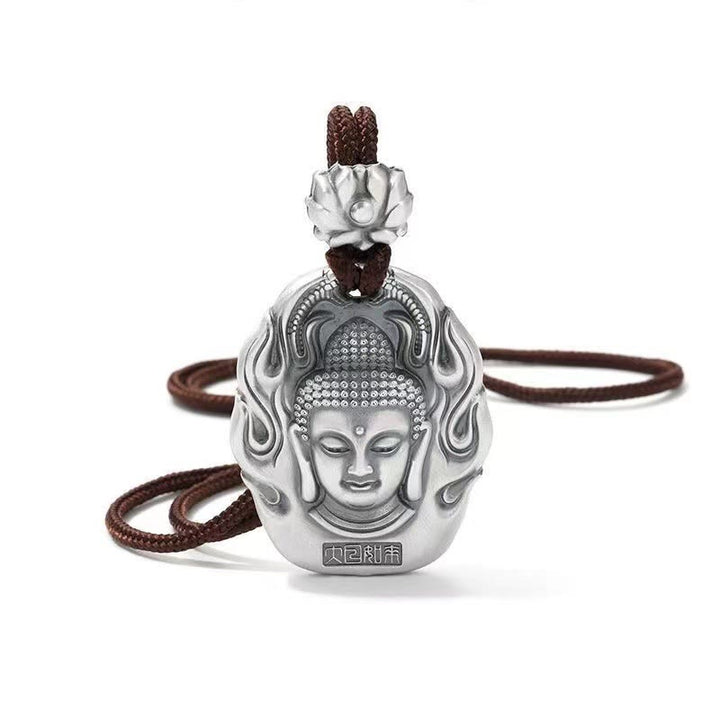 Buddha Stones Chiński Zodiak Natal Budda Om Mani Padme Hum Lotus Współczucie Naszyjnik Wisiorek - image 3