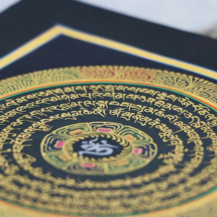 Tybetański ręcznie malowany obraz thangka duchowe błogosławieństwo pudełko niewidomych losowy wzór kolorystyczny