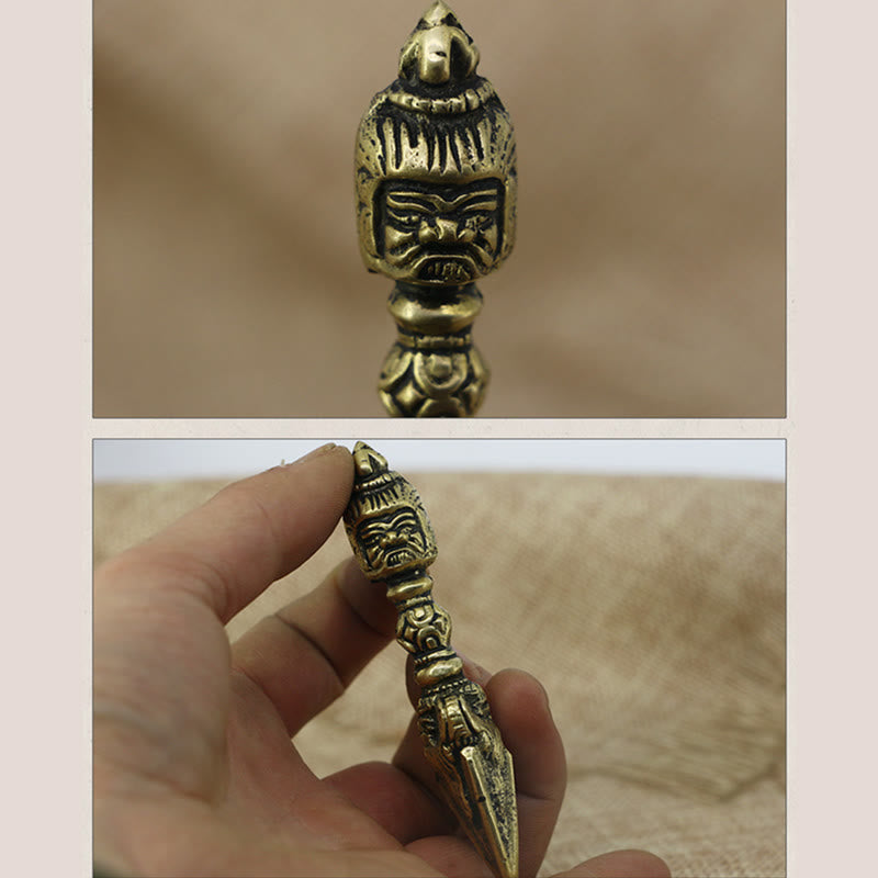 Buddha Stones ręcznie robione Nepal mały Wadżra Dorje grawerowane oświecenie miedziana dekoracja