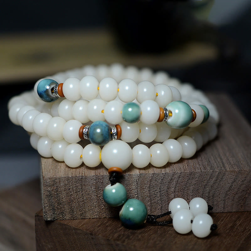 Buddha Stones 108 Koraliki Mala Nasiona Bodhi Trzymają Z dala Złe Duchy Spokojna Bransoletka