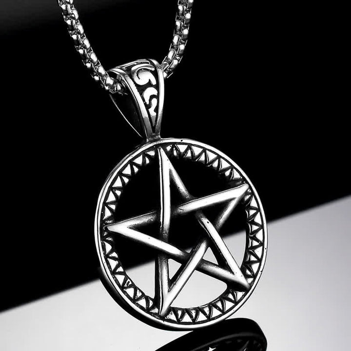 Naszyjnik Pentagram Titanium Steel Balance Wisiorek