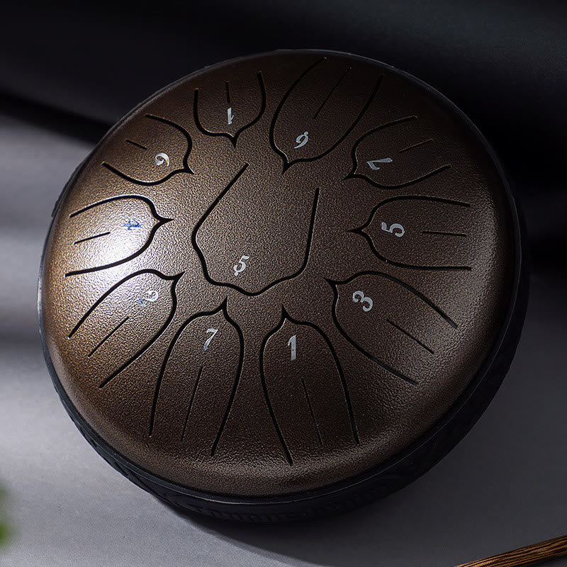 Buddha Stones językowy ze stali Dźwięk uzdrawiający Medytacja Joga Zestaw perkusyjny Lotus 11 nut 6 cali