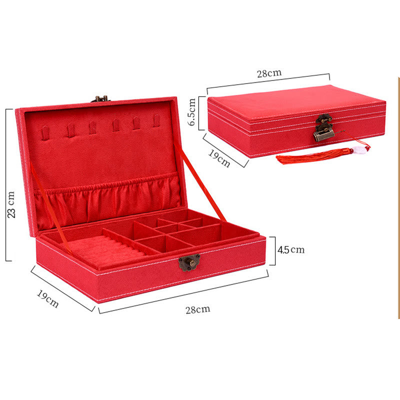 Buddha Stones Prosty Design Organizer na biżuterię Jednowarstwowy flanelowy organizer na biżuterię z zamkiem - image 27