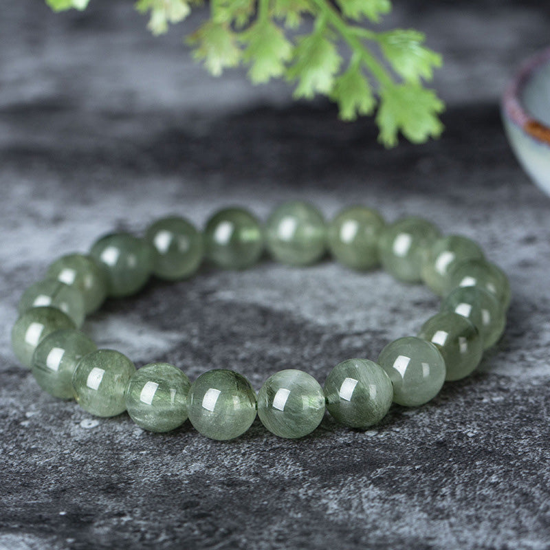 Bransoletka z naturalnego zielonego kryształu Buddha Stones Blessing Wealth