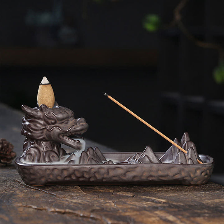 Buddha Stones Dragon Mountain Strength Ceramiczny palnik kadzidełkowy Dekoracja