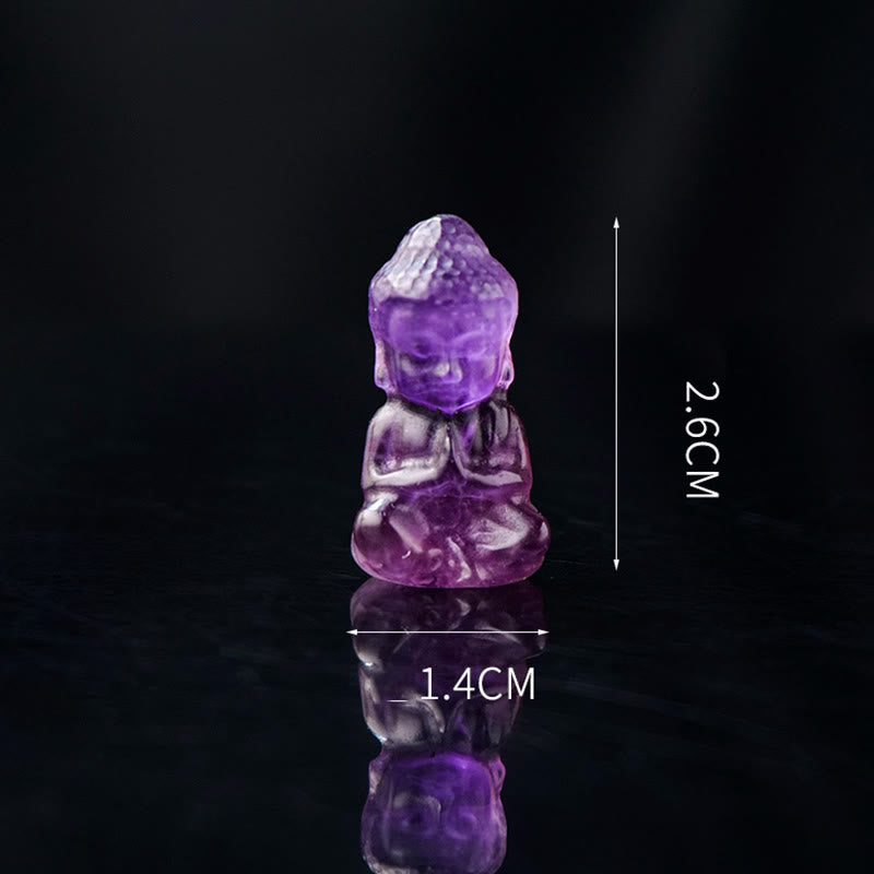 Buddha Stones Różne Kryształy Ametyst Różowy Kryształ Biały Kryształ Cytryn Budda Rzeźbiony Duchowy Naszyjnik Uzdrawiający Wisiorek Dekoracja - image 2