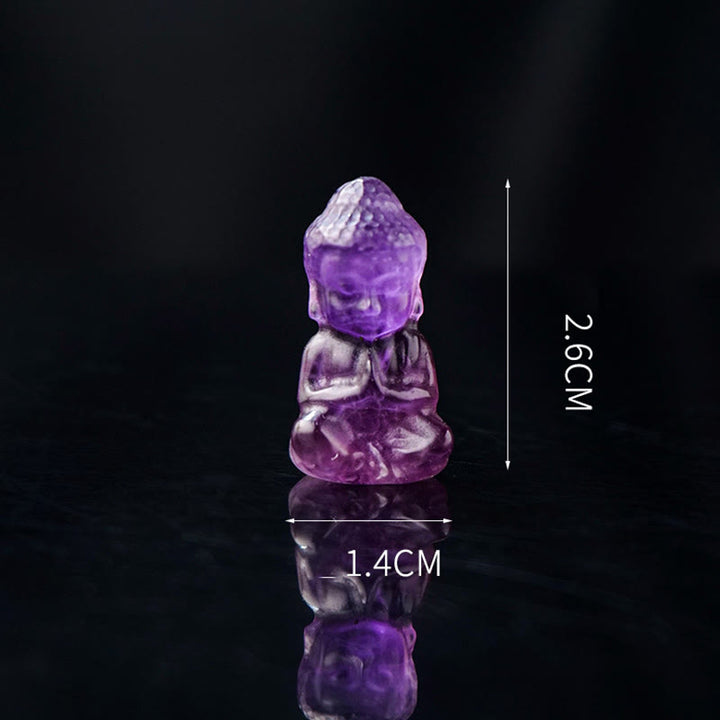 Buddha Stones Różne Kryształy Ametyst Różowy Kryształ Biały Kryształ Cytryn Budda Rzeźbiony Duchowy Naszyjnik Uzdrawiający Wisiorek Dekoracja - image 2