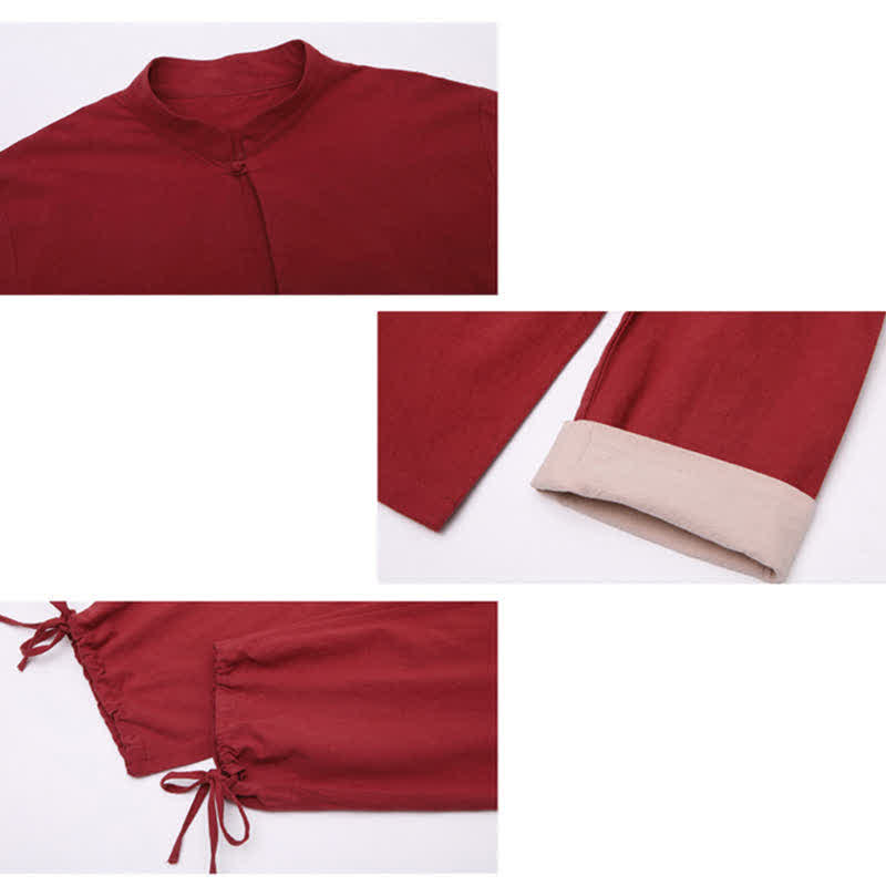 Buddha Stones Duchowa Zen Medytacja Joga Modlitwa Praktyka Bawełna Len Odzież Męska Zestaw - image 7