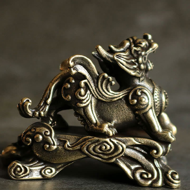 Buddha Stones Ręcznie Robione FengShui PiXiu Miedź Bogactwo Szczęście Dekoracja - image 3