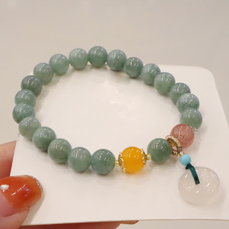 Buddha Stones Cyan Jade Lotos Dynia Życzenie Pokoju Klamra Ametyst Kryształ Uzdrawiająca Bransoletka