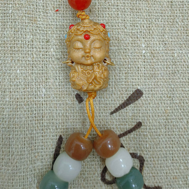 Buddha Stones 108 Mala Beads Gradient Bodhi Seed Green Tara Budda Grawerowany Pokojowy Bransoletka Harmonii