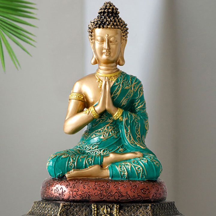 Buddha Stones, żywiczna statua Buddy Współczucia, dekoracja - image 5