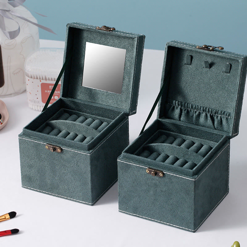 Pudełko na biżuterię Buddha Stones Organizer Trzywarstwowe pudełko do przechowywania biżuterii Flanelowe pudełko prezentowe
