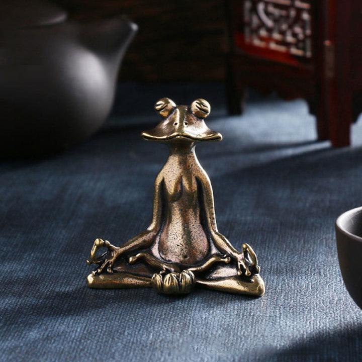 Buddha Stones Mini Mała Żaba Żółw Koi Ryba Ślimak Krab Miedź Bogactwo Dekoracja Domu