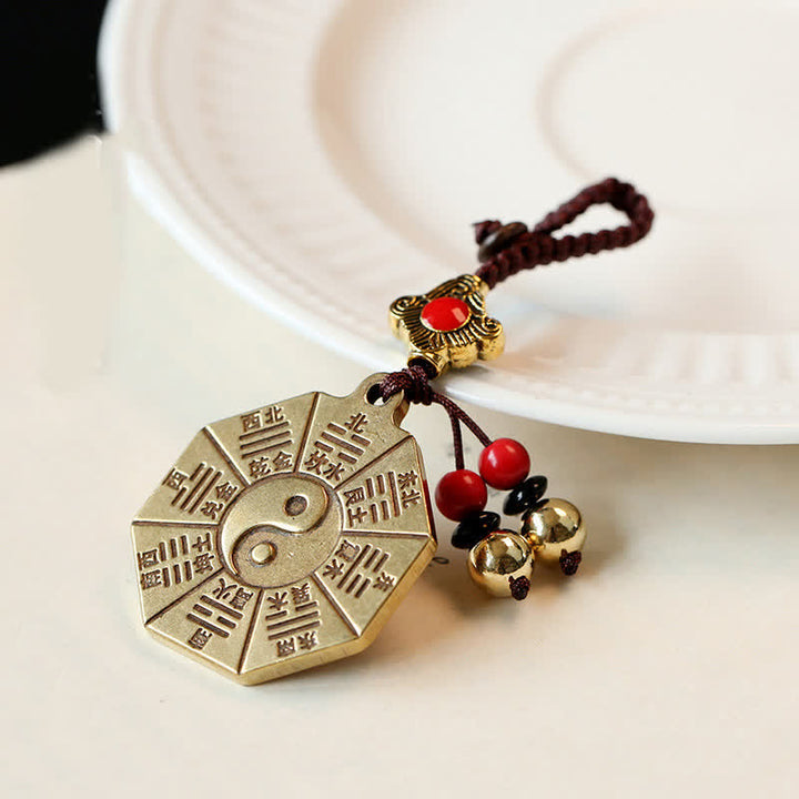 Brelok z kółkiem modlitewnym Feng Shui Yin Yang Bagua Wenchang Pagoda