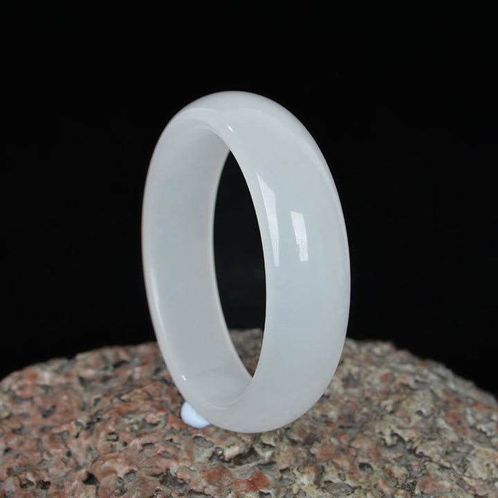 Buddha Stones Naturalny Złoty Jedwabny Jadeit Bransoletka Bogactwo Szczęście Bangle