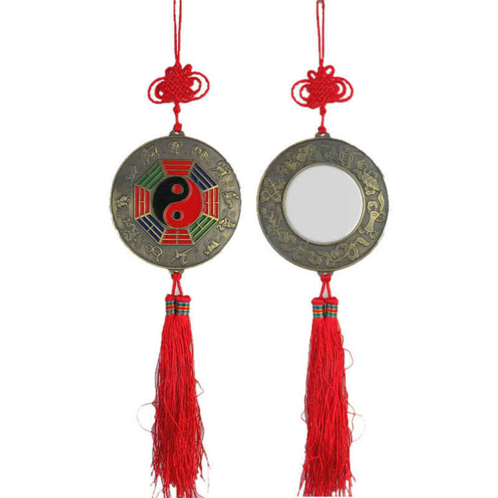 Feng Shui Bagua Mapa Chińskie Węzły Harmonii Energii Lustro - Okrągła mapa Bagua 9,5 CM - image 7