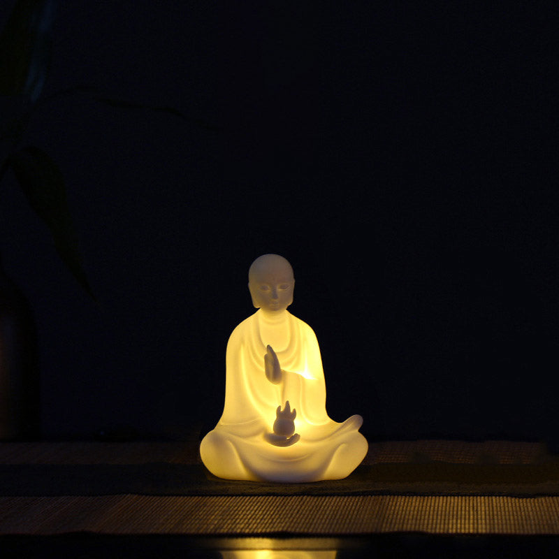 Budda Awalokiteśwara Ksitigarbha Bodhisattwa Błogosławieństwo Ceramiczna dekoracja LED