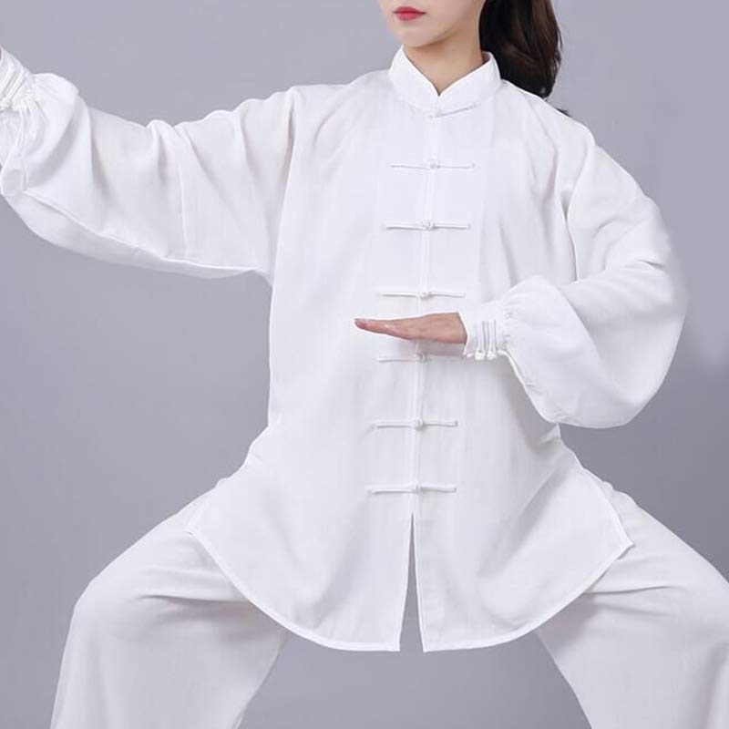 Buddha Stones Medytacja Zen Modlitwa Duchowa Tai Chi Qigong Praktyka Unisex Haft Odzież Zestaw - image 0