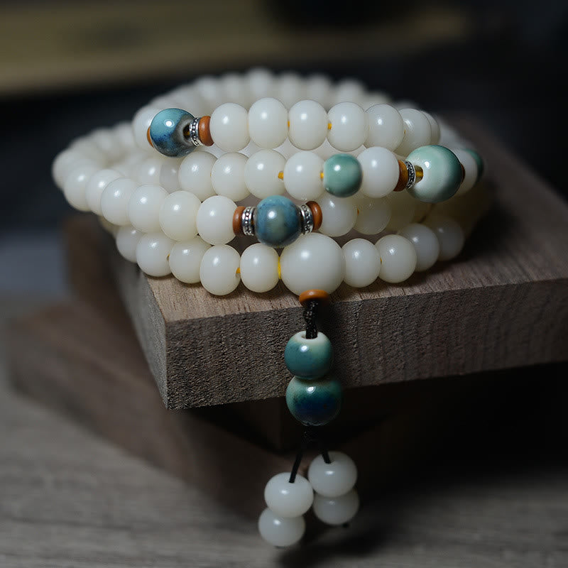 Buddha Stones 108 Koraliki Mala Nasiona Bodhi Trzymają Z dala Złe Duchy Spokojna Bransoletka