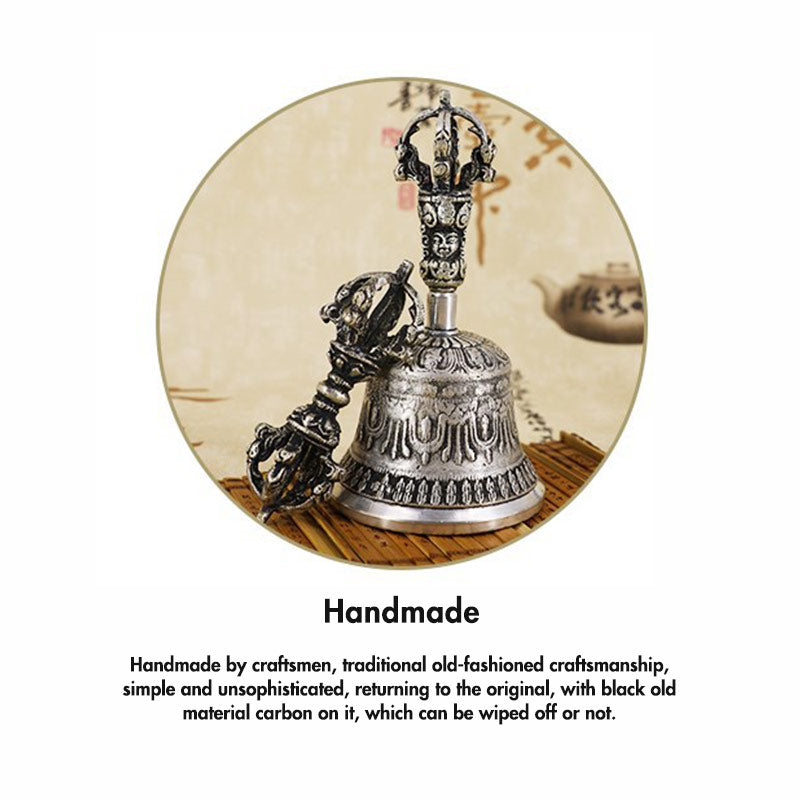 Buddha Stones Tybetański Dzwonek Medytacyjny i Wadżra Dorje Miedziany Zestaw Dekoracyjny - image 17