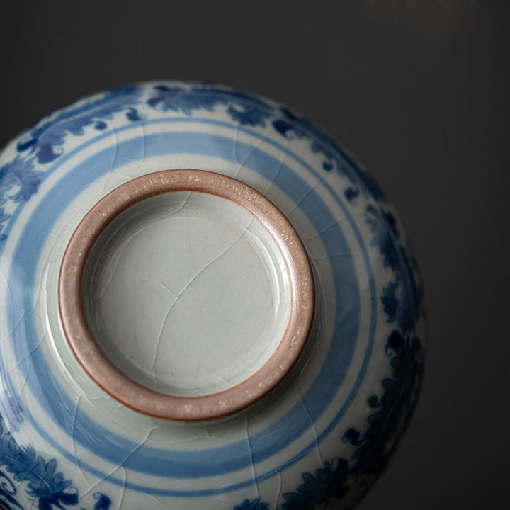 Buddha Stones Krajobraz górski Pawilon orchidei lotosu Spotkanie Ceramiczna filiżanka do herbaty Kung Fu