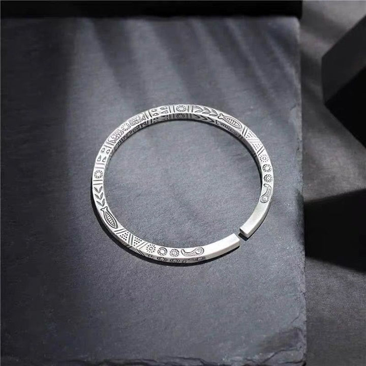 Buddha Stones Koi Ryba Słoń Słońce Totem Szczęście Bogactwo Mankiet Bransoletka Bangle
