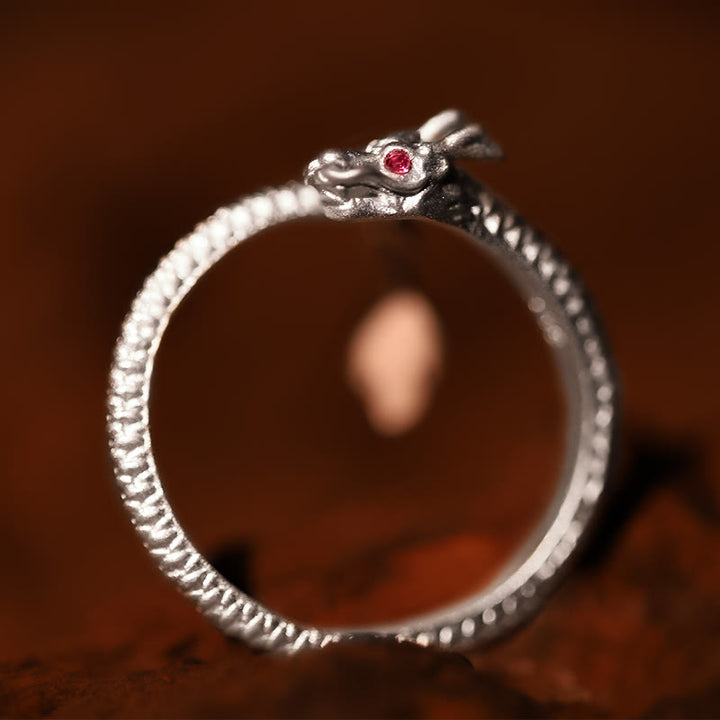 Buddha Stones 925 Srebro Sterling Vintage Rok Smoka Szczęście Ochrona Siła Regulowany Pierścień - image 13