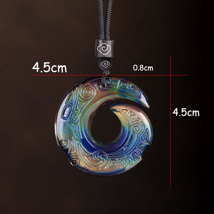 Zmieniający kolor szczęścia poprawia wzór naszyjnika Liuli Crystal Pendant